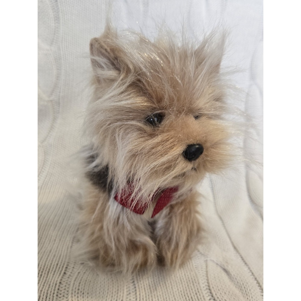 Russ Berrie Yorkie Plush Yorkshire Terrier Dog Stuffed Animal 8" Realisric Toy